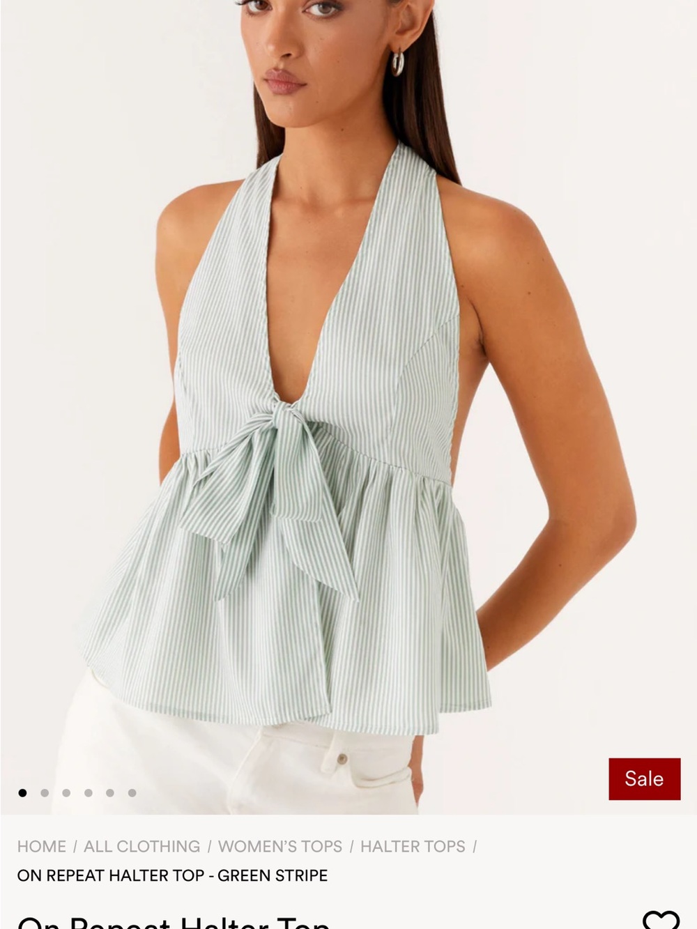 Peppermayo on repeat halter top